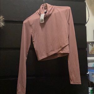 Pink Crop top/turtleneck